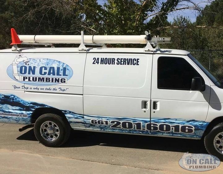 An On Call Plumbing 24 hour service van