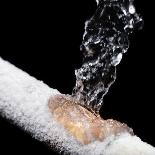 A Burst Frozen Pipe.