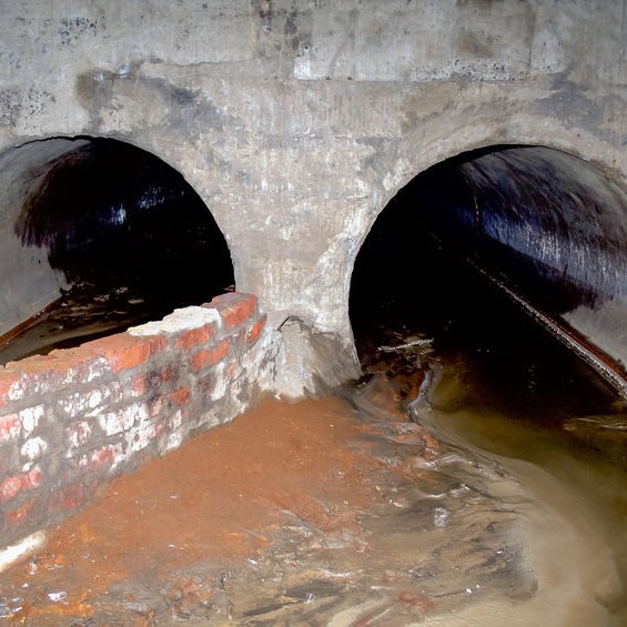 underground sewer pipes