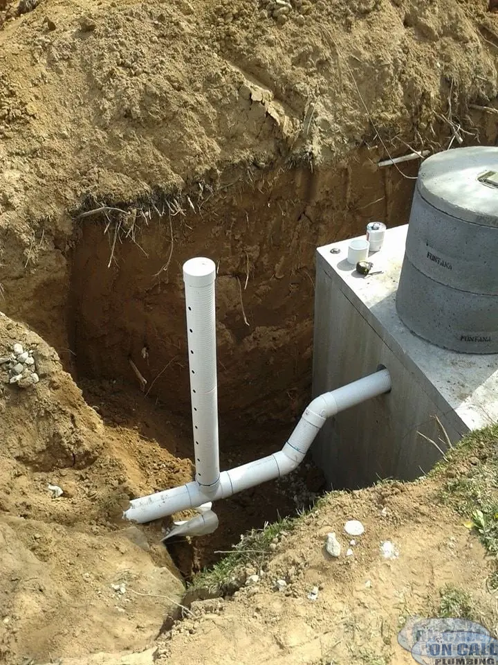 New PVC water line laid in a trench during a repipe